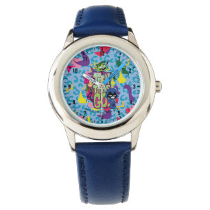 Teen Titans Go!   "Girls Girls" Animal Print Logo Watch