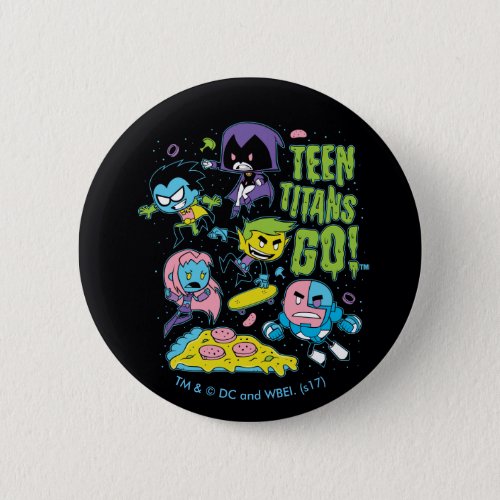 Teen Titans Go  Gnarly 90s Pizza Graphic Button