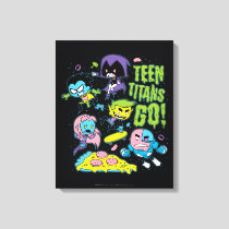 Teen Titans Go! | Gnarly 90's Pizza Graphic Canvas Print
