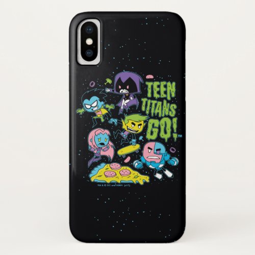 Teen Titans Go  Gnarly 90s Pizza Graphic iPhone X Case