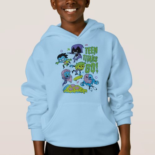 Teen Titans Go  Gnarly 90s Pizza Graphic Hoodie