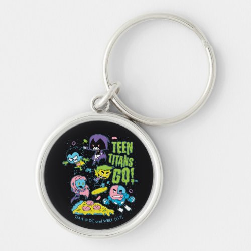 Teen Titans Go  Gnarly 90s Pizza Graphic Keychain
