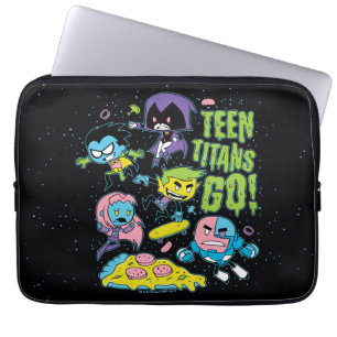 Teen Titans Go! Gnarly 90's Pizza Graphic Laptop Sleeve