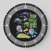 Teen Titans Go! | Gnarly 90's Pizza Graphic Large Clock