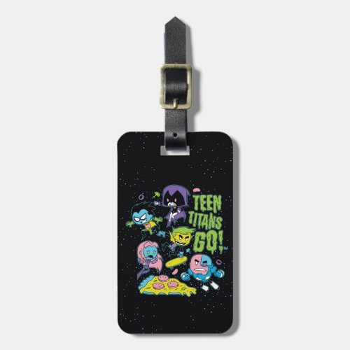 Teen Titans Go  Gnarly 90s Pizza Graphic Luggage Tag