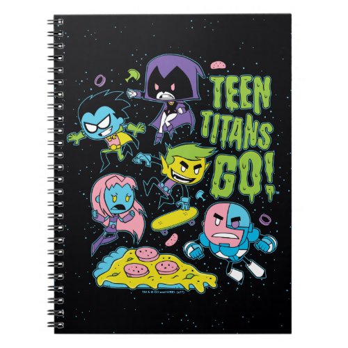 Teen Titans Go  Gnarly 90s Pizza Graphic Notebook