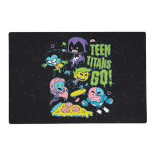 Teen Titans Go!   Gnarly 90's Pizza Graphic Placemat