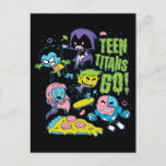 Teen Titans Go! | Gnarly 90's Pizza Graphic Postcard