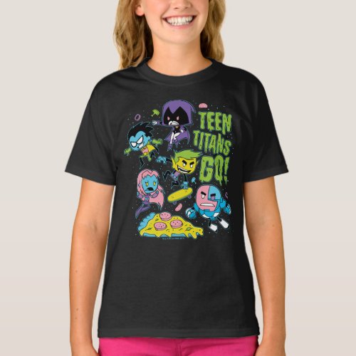 Teen Titans Go  Gnarly 90s Pizza Graphic T_Shirt