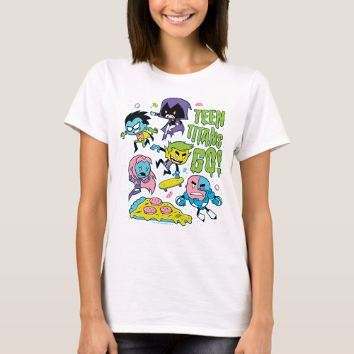 Teen Titans Go  Gnarly 90s Pizza Graphic T_Shirt