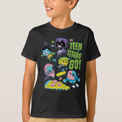 Teen Titans Go  Gnarly 90s Pizza Graphic T_Shirt