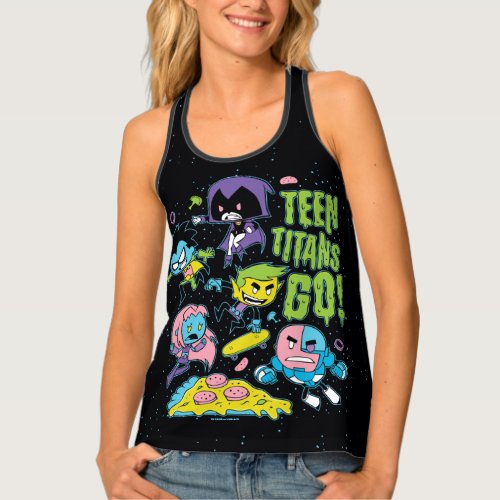 Teen Titans Go  Gnarly 90s Pizza Graphic Tank Top