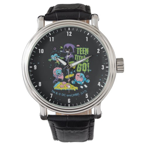 Teen Titans Go  Gnarly 90s Pizza Graphic Watch