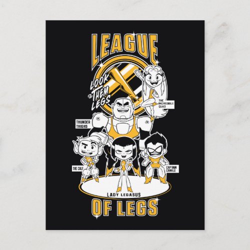 Teen Titans Go  League of Legs Postcard