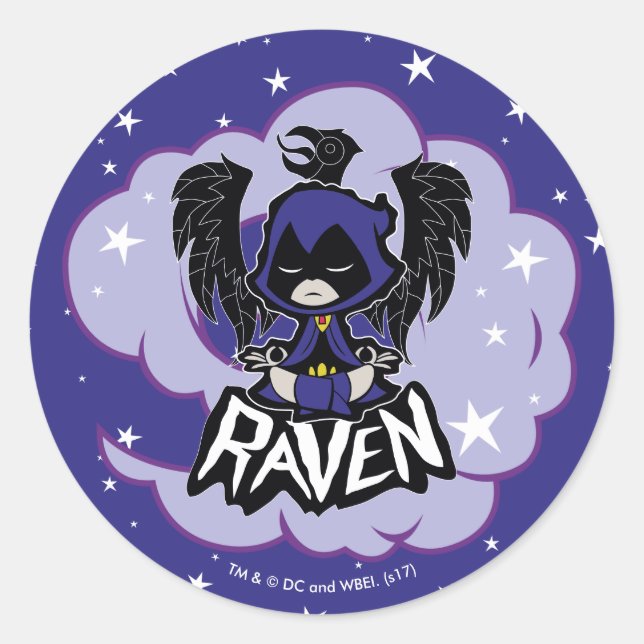 Teen Titans Go! | Raven Attack Classic Round Sticker (Front)