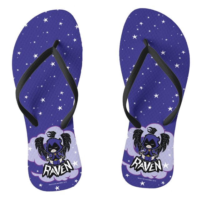 Teen Titans Go! | Raven Attack Flip Flops (Footbed)