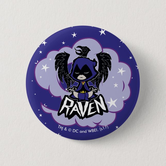 Teen Titans Go! | Raven Attack Pinback Button (Front)