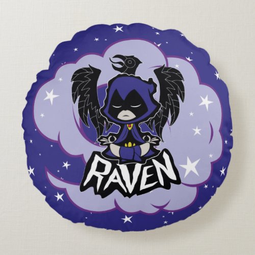 Teen Titans Go  Raven Attack Round Pillow