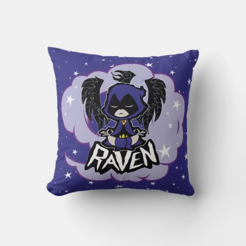 Teen Titans Go  Raven Attack Throw Pillow