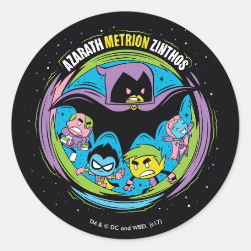 Teen Titans Go  Raven Azarath Metrion Zinthos Classic Round Sticker