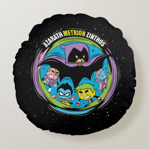 Teen Titans Go  Raven Azarath Metrion Zinthos Round Pillow