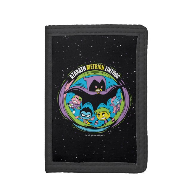 Teen Titans Go! | Raven "Azarath Metrion Zinthos" Tri-fold Wallet (Front Vertical)