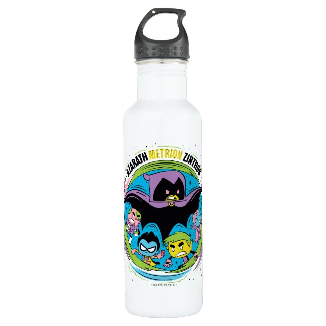 Teen Titans Go! | Raven "Azarath Metrion Zinthos" Water Bottle (Front)