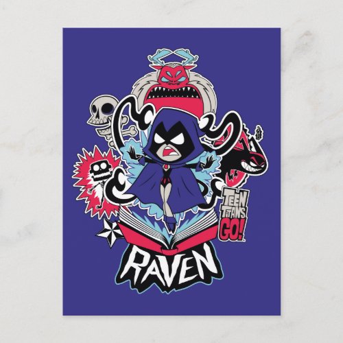 Teen Titans Go  Raven Demonic Powers Graphic Postcard