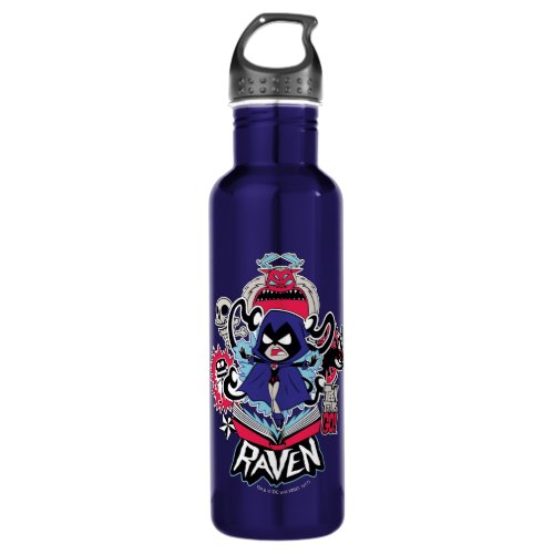 Teen Titans Go  Raven Demonic Powers Graphic Stainless Steel Water Bottle