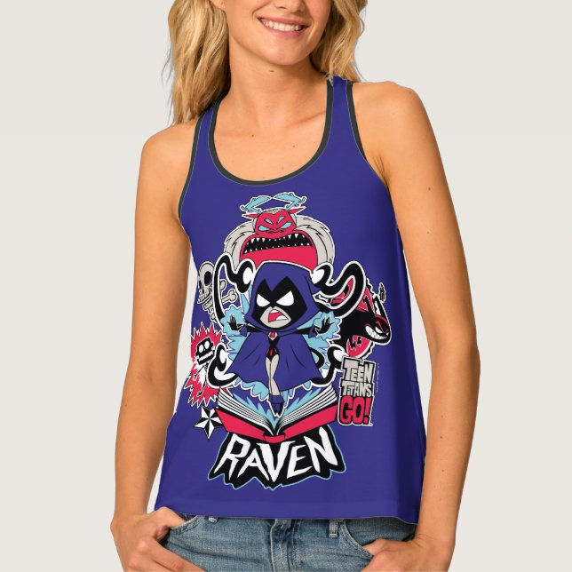 Teen Titans Go! | Raven Demonic Powers Graphic Tank Top (Front)