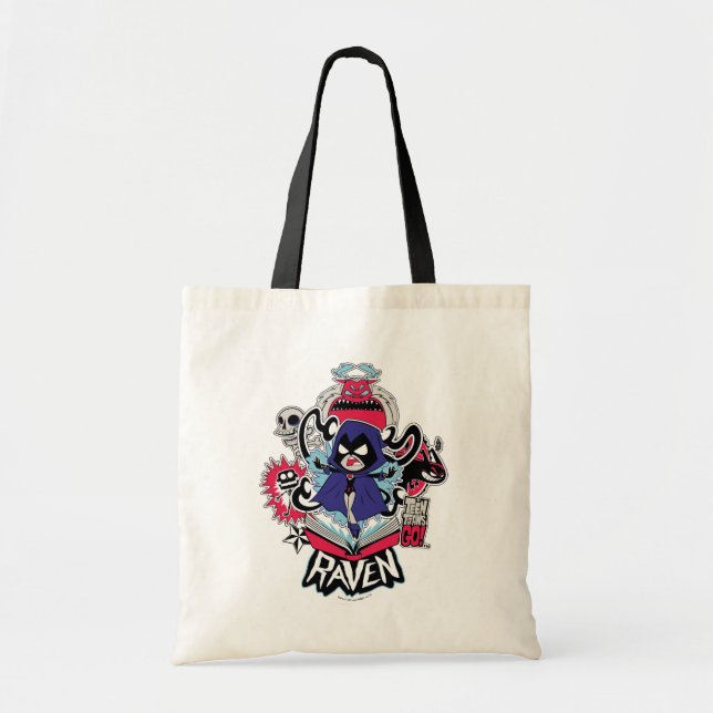 Teen Titans Go! | Raven Demonic Powers Graphic Tote Bag (Front)