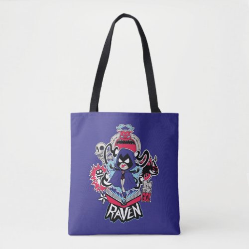 Teen Titans Go  Raven Demonic Powers Graphic Tote Bag