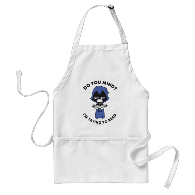 Teen Titans Go! | Raven "I'm Trying To Read" Adult Apron (Front)