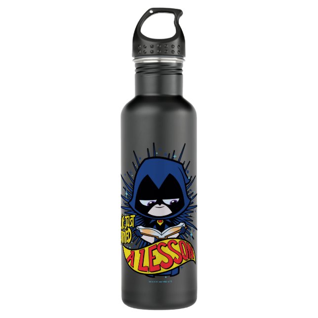 Teen Titans Go! | Raven "Learned A Lesson" Stainless Steel Water Bottle (Front)