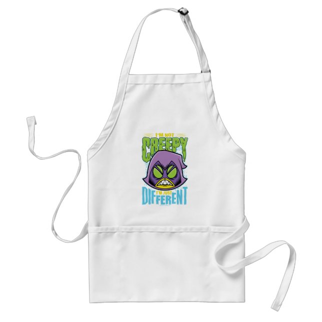 Teen Titans Go! | Raven "Not Creepy I'm Different" Adult Apron (Front)