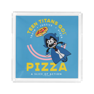 Teen Titans Go! Raven "Truth Justice Pizza" Acrylic Tray