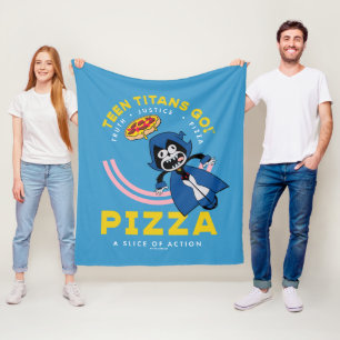 Teen Titans Go! Raven "Truth Justice Pizza" Fleece Blanket