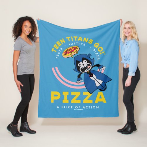Teen Titans Go Raven Truth Justice Pizza Fleece Blanket