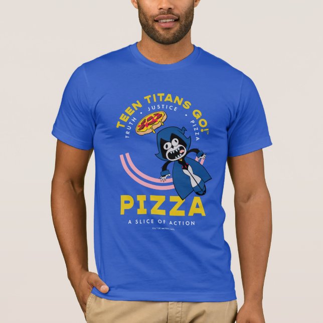 Teen Titans Go! Raven "Truth Justice Pizza" T-Shirt (Front)