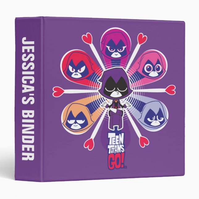 Teen Titans Go! | Raven's Emoticlones 3 Ring Binder (Front/Spine)