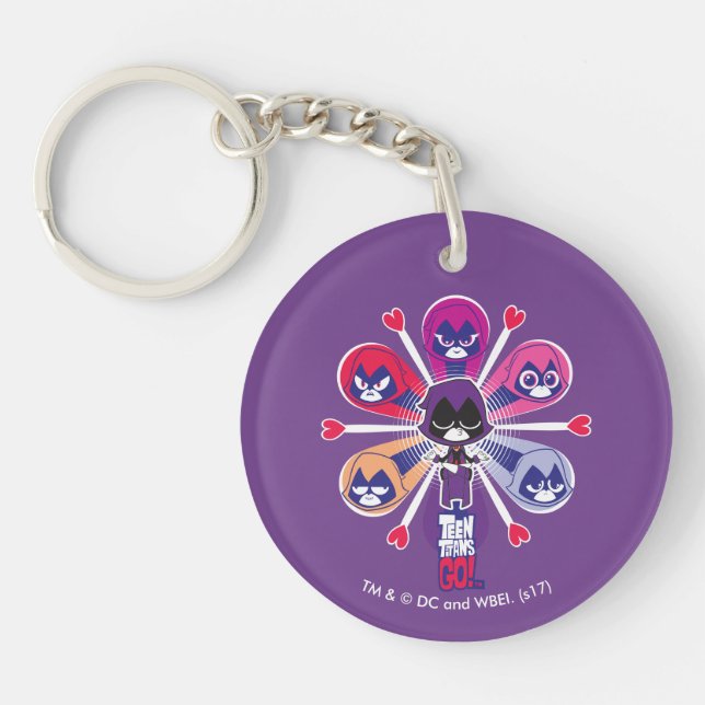 Teen Titans Go! | Raven's Emoticlones Keychain (Front)