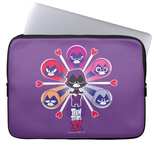 Teen Titans Go! | Raven's Emoticlones Laptop Sleeve (Front)