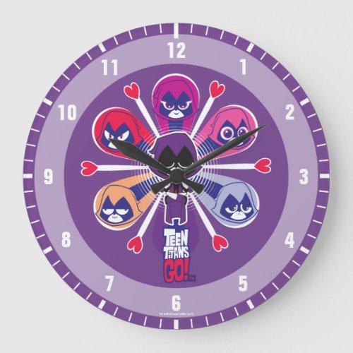 Teen Titans Go  Ravens Emoticlones Large Clock