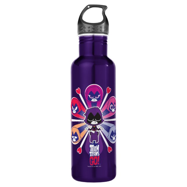 Teen Titans Go! | Raven's Emoticlones Stainless Steel Water Bottle (Front)