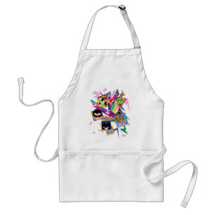 Teen Titans Go! Retro 90's Group Collage Adult Apron