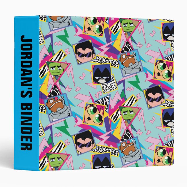 Teen Titans Go! | Retro 90's Group Collage Binder (Front/Spine)