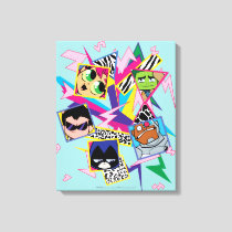 Teen Titans Go! | Retro 90's Group Collage Canvas Print