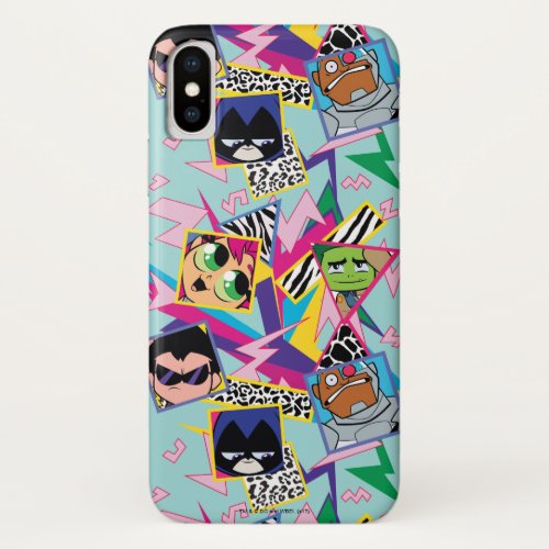Teen Titans Go  Retro 90s Group Collage iPhone X Case
