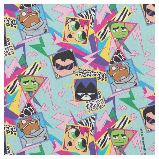 Teen Titans Go! | Retro 90's Group Collage Fabric
