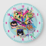Teen Titans Go! | Retro 90's Group Collage Large Clock